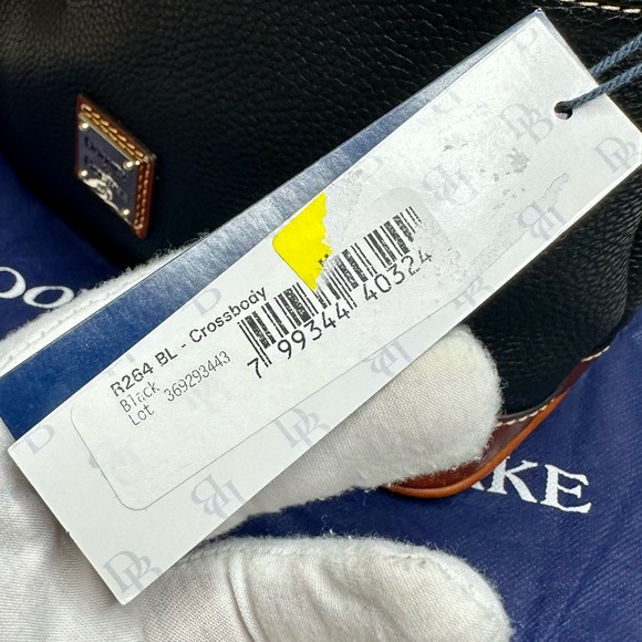 NWT! Dooney & Bourke Black Pebble Grain Leather Crossbody Bag - Picture 17 of 17